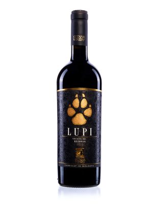 Vin roșu Gitana Lupi 750ml alături de buchet floral, cadou flori și vin Iași cu livrare rapidă pe azalee.ro