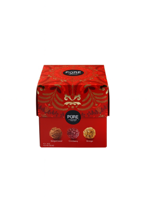 Trufe Pure Chocolate 124g în cutie cadou disponibile cu livrare flori Iași azalee.ro